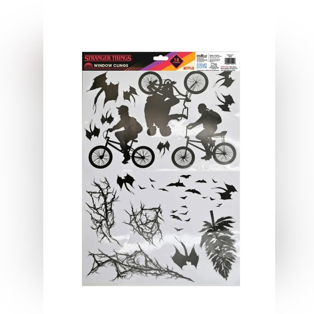 NEW Netflix Stranger Things Window Clings SET OF 2!!